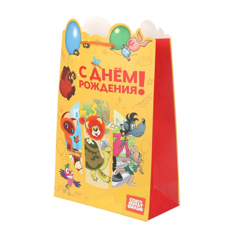 Пакет подарочный креативный СОЮЗМУЛЬТФИЛЬМ ml,190 гр/м2 ЧУДО ПРАЗДНИК в кор.10*12шт