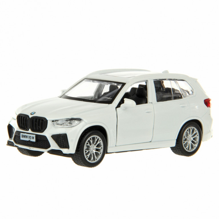 Машина металлическая 1:43 BMW X5M двери откр., цв. белый, инерция