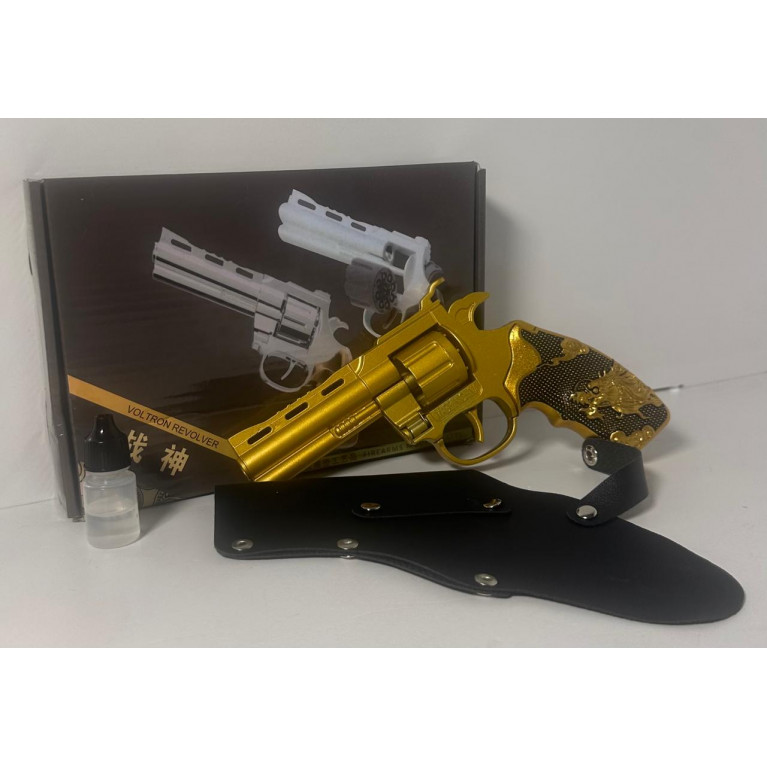 Игрушка пистолет пугач  металл  18 см, дым , кобура  в коробке 20*4*14 см