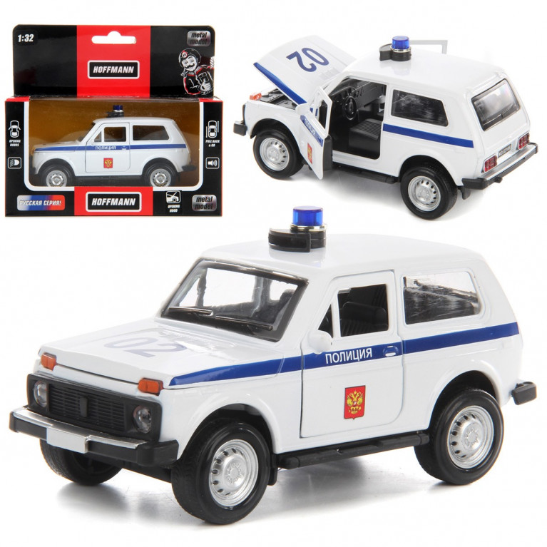 Машина металическая ВНЕДОРОЖНИК 4x4  ОХРАННАЯ СЛУЖБА-R  1:32, звук/свет, дв.откр.,инерц