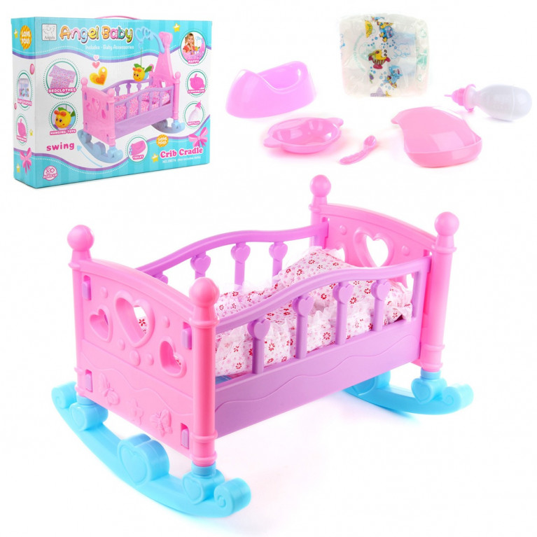 Кроватка для куклы, пластик 39х9х29, кор.