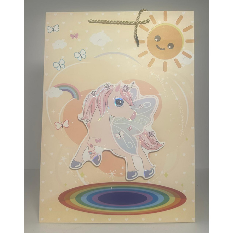 Пакет подарочный пони  3d 41,5*12*30 см qzg-3073