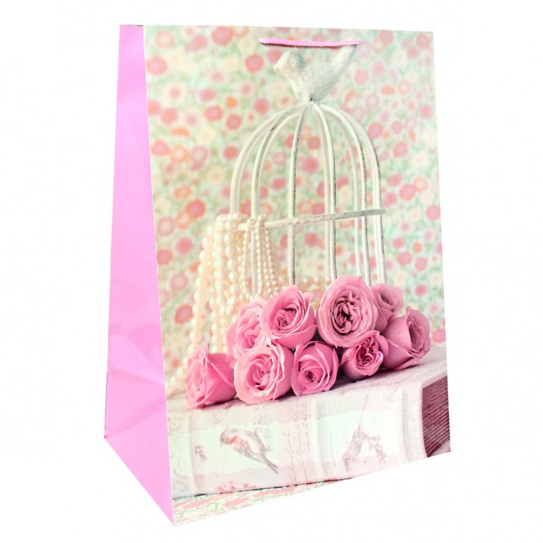 Подарочный пакет  бум.26 супер вертик.- птичка певчая, 40х55х24см 48621