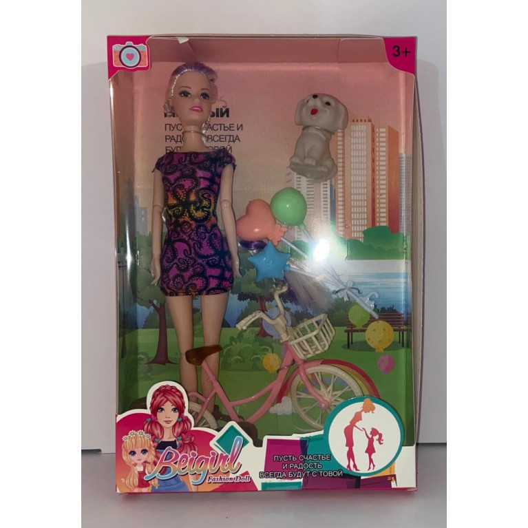 Игрушка кукла с аксессуарами и питомец  в коробке 21*5*32 см 2275