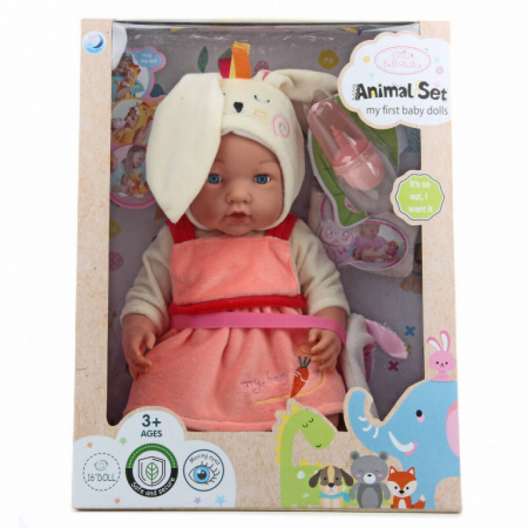 Игрушка пупс зайка с аксессуарами 31*20,5*39 см 117897