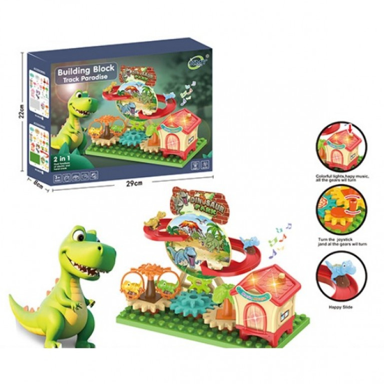 Конструктор "Динозаврик", свет/звук. эффекты, в/к 29*22*8 см