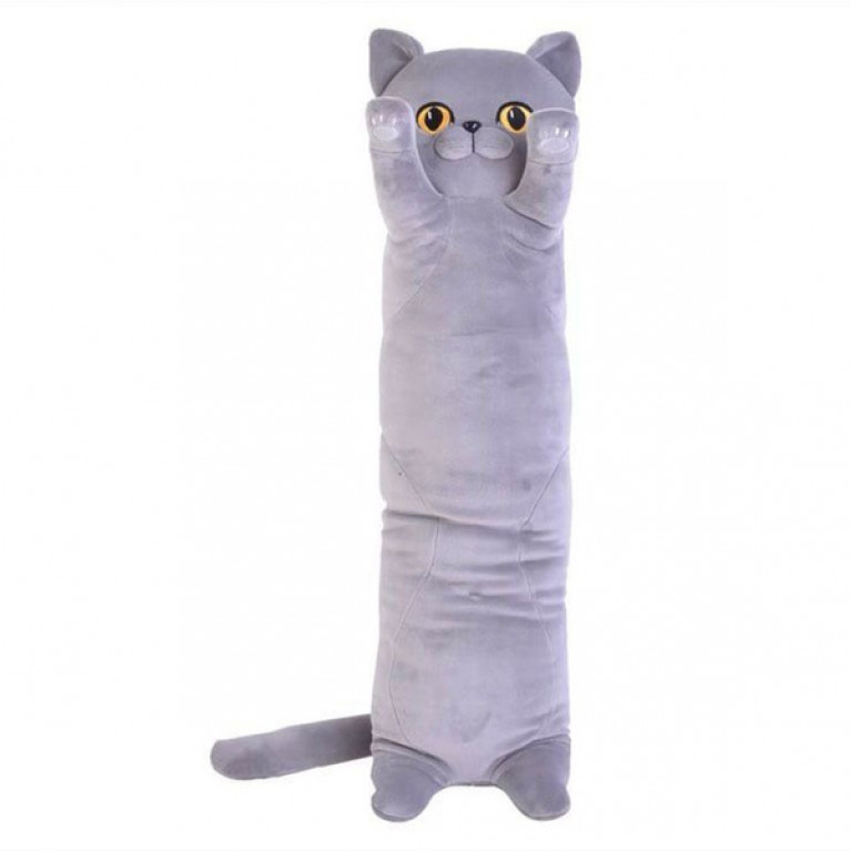 ффф Мягкая игрушка кот батон серый 130 см британец