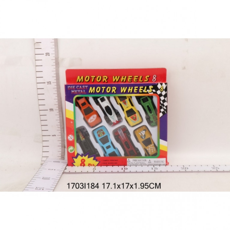 Набор из 8-и металл машин, в ассорт. 92753-8 в кор. в кор.3*60наб