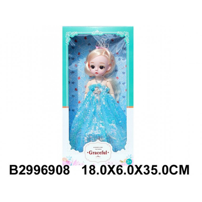 Кукла 30 см, ручки и ножки шарнирные, в/к 21*6,5*34 см