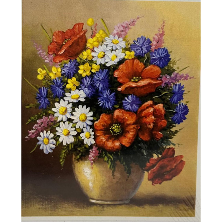 Алмазная мозаика 30*40 см  ak3040089 цветы в вазе
