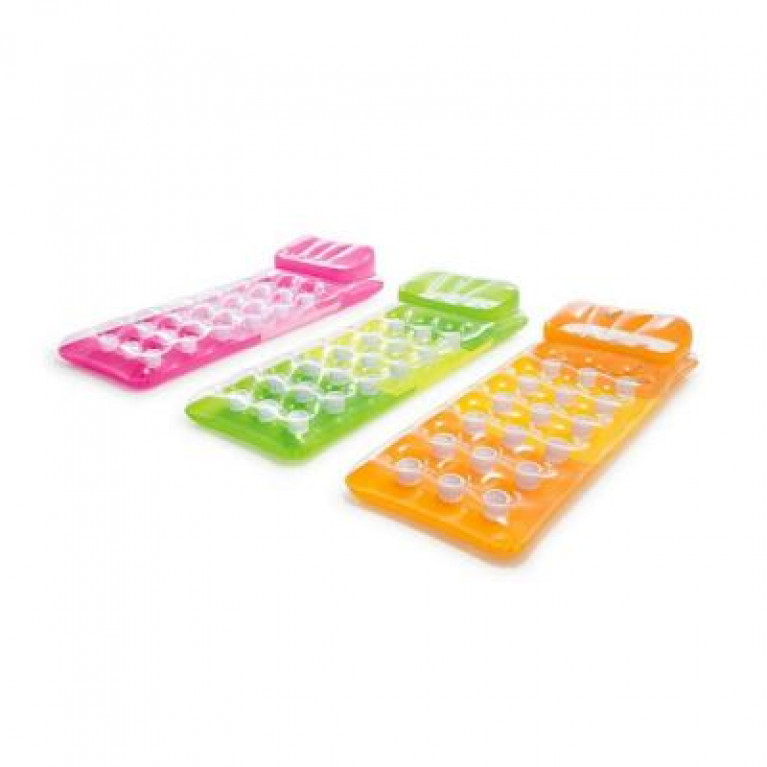 58890, Intex, Надувной матрас для плавания 188х71см, до 100кг, от 14 лет, 3 цвета, уп.6