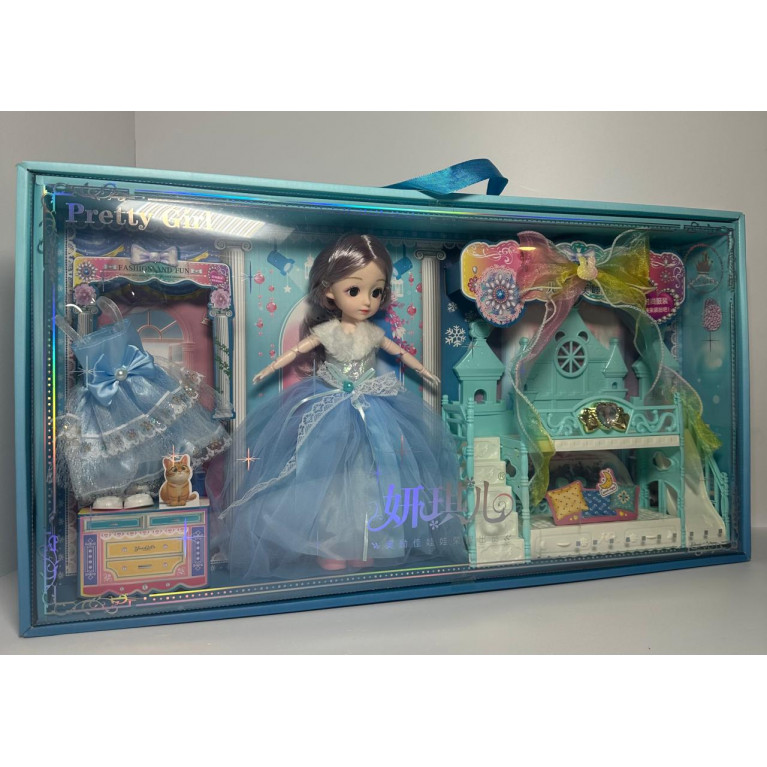 Игрушка набор кукла 29 см  + аксессуары  в коробке 65*7,5*33,5 см  3688-236