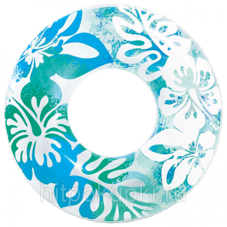 Intex / Круги для плавания, надувной круг для моря, перламутр, полупрозрачный, 91см, арт. 59251