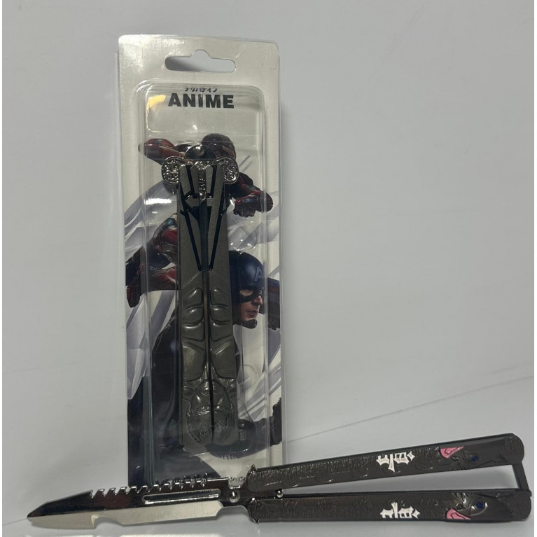 Игрушка оружия  нож бабочка  прямая  металл 23  см