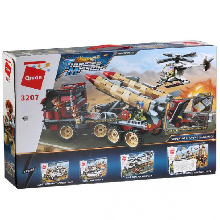 ллллл Конструктор пласт. военная техника с фигурками и аксесс., 661дет. в кор. в кор.16шт (Р) 3207