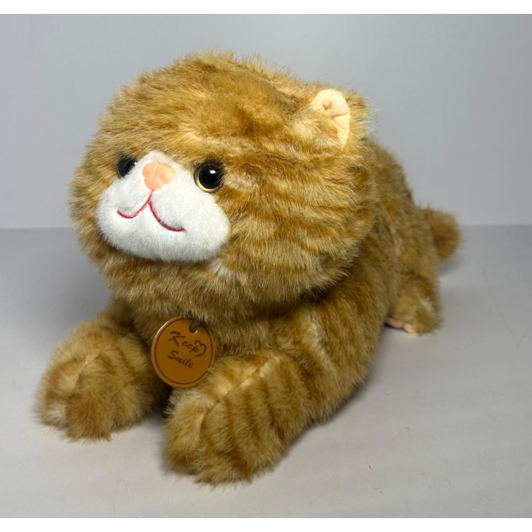 Игрушка мягкая  кошка лежачая  35 см