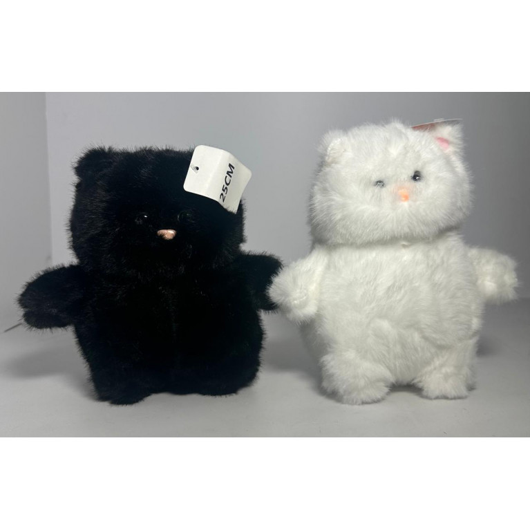 Игрушка мягкая кошка 20 см цвет в ассортименте