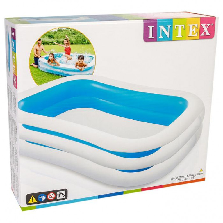 56483 Детский надувной бассейн 262х175х56см "Ванна" 770л, от 6 лет