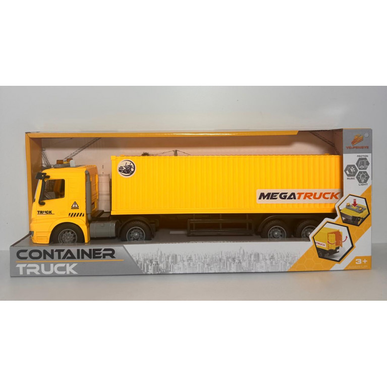 Игрушка грузовик контейнеровоз инерция , свет, звук 51*12*19 см PY6820A  ккк  ллллл