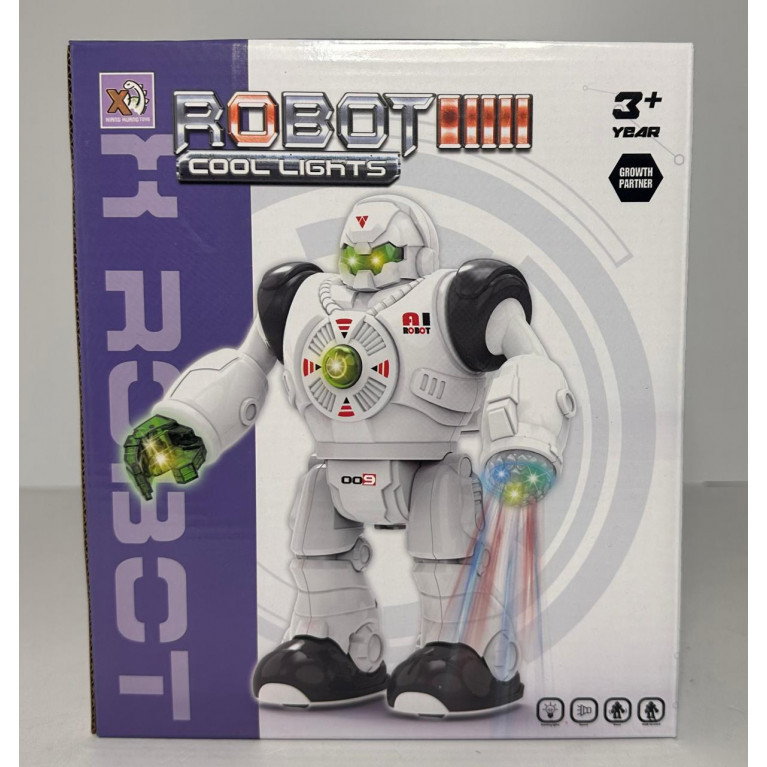 Игрушка робот на батарейках движение, свет, звук 19*8*22 см  8817