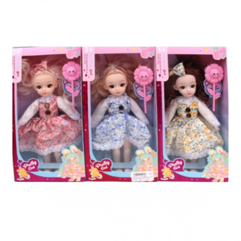 Кукла 30 см в наборе с аксессуарами, ручки ии ножки на шарнирах, 3 вида в ассортименте, в/к 16*6*34 см