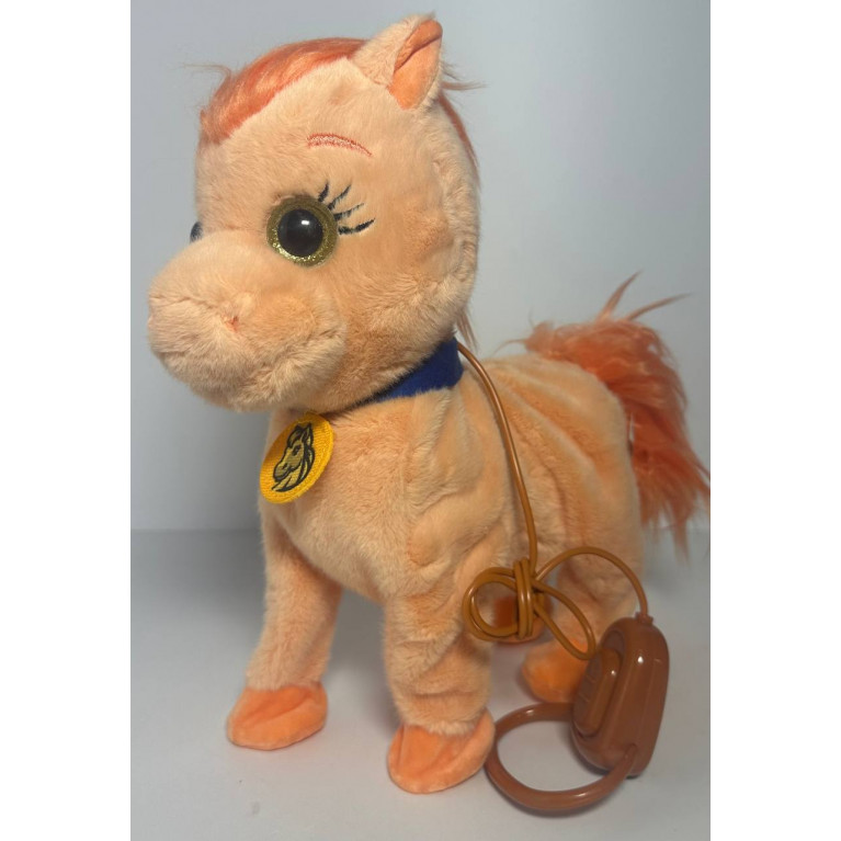 Игрушка лошадь на поводке движение, звук 20*29 см