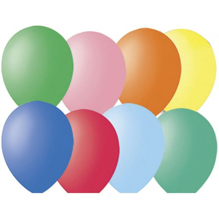 Воздушные шары 12/30см цветные ассорти обычные матовые
