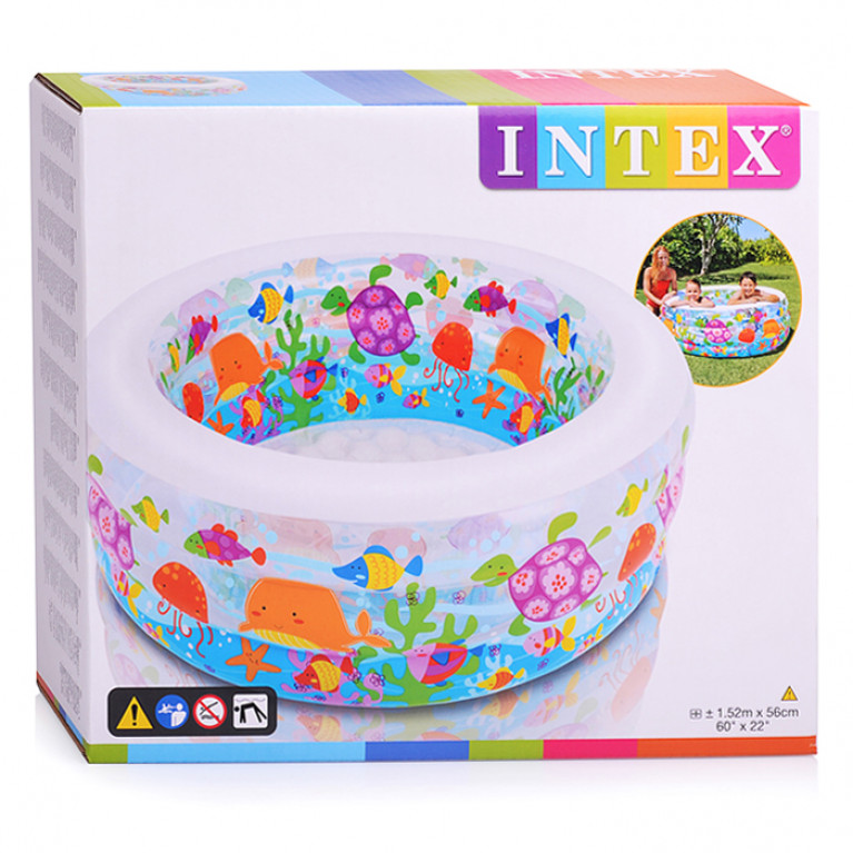 Intex / Детский надувной бассейн Аквариум 58480