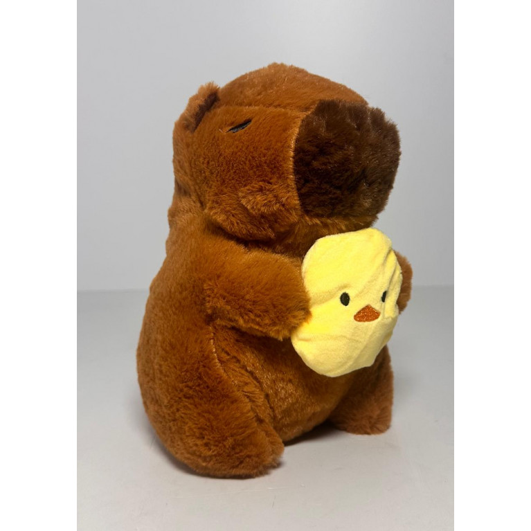 Игрушка мягкая капибар с утёнком  20 см