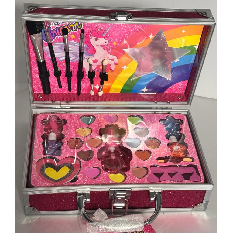 Игрушка набор детской  декоративной косметики в чемодане  mz-666-1 25*9*17 см
