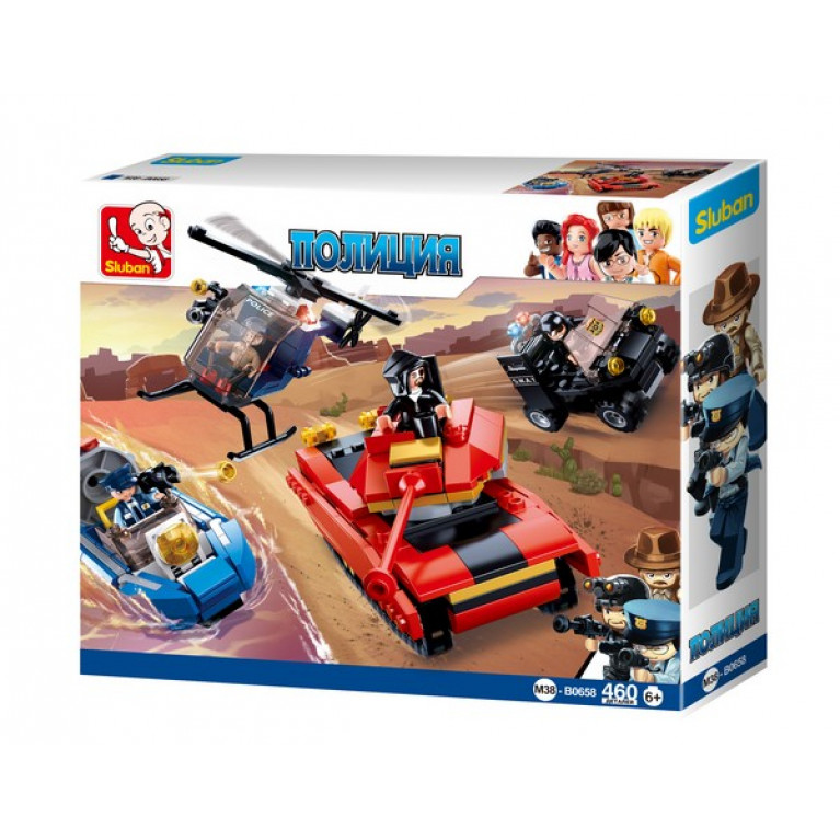 Конструктор "Полиция. Техника спецназа" 460 дет., в/к 33*28,5*6,7 см