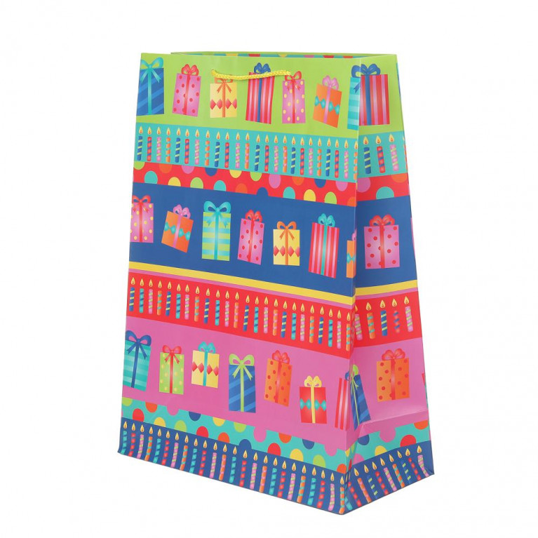 Пакет подарочный МАТОВЫЙ xl,день рождения,140 гр/м2 ЧУДО ПРАЗДНИК в кор.5*12шт