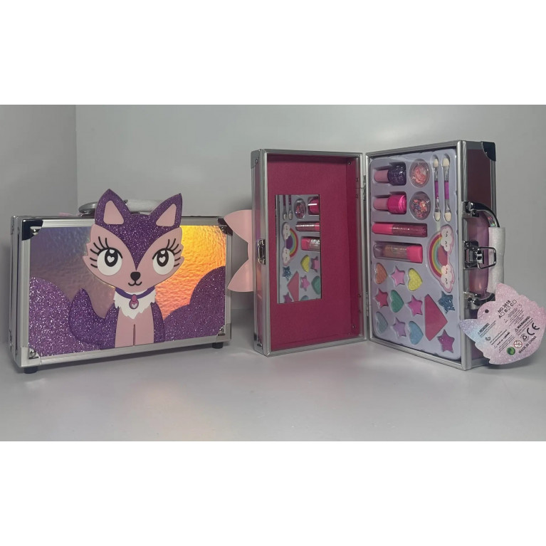 Игрушка набор детской  декоративной косметики в чемодане 3618 b 24*9*19 см
