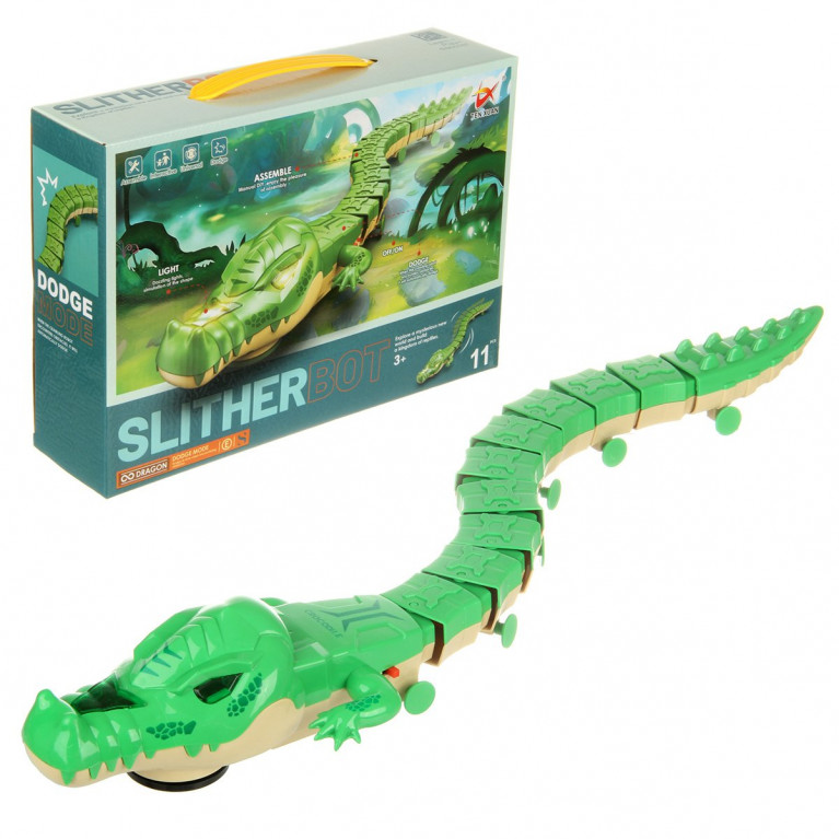 Игрушка на батарейках "Крокодил" 32х8х22 см. 132582