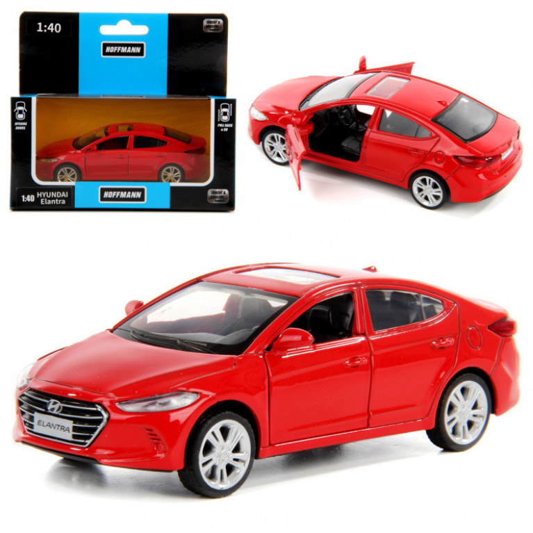 Машина металлическая 1:40 HYUNDAI ELANTRA. Двери откр., цв. красный, инерция 111449