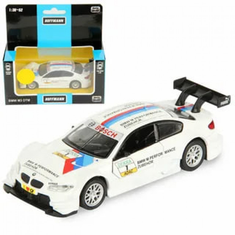 Машина металлическая 1:42 BMW M3 DTM. Дв.Откр., цв.бел., инерц. 58027