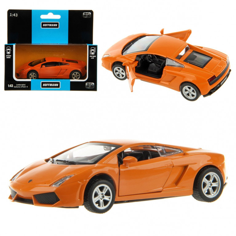 Машина металлическая 1:43 Lamborghini Gallardo LP560-4. дв.откр., цв. оранж., инерц. 122225