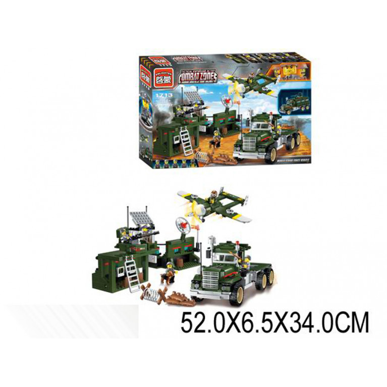 Игрушка детская:Военный конструктор (собранный) 1713  52*6,5*34 см  687 деталей