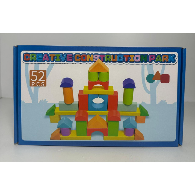 Игрушка развивающая  набор деревянных фигурок 52 детали 29*3,5*17 см