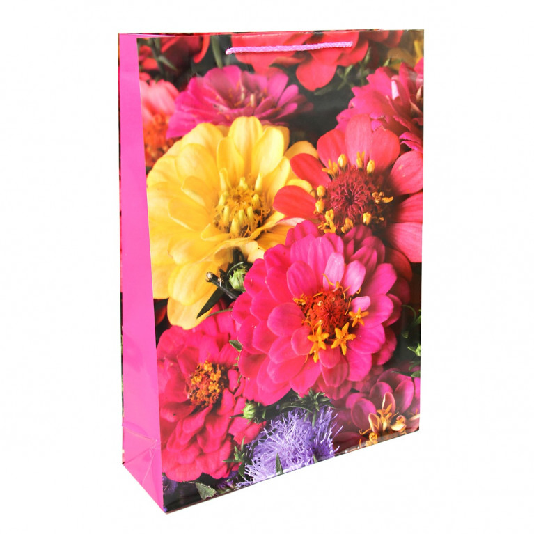 Подарочный пакет  бум.22 супер бол.- яркие краски, 33x45x10см 48609