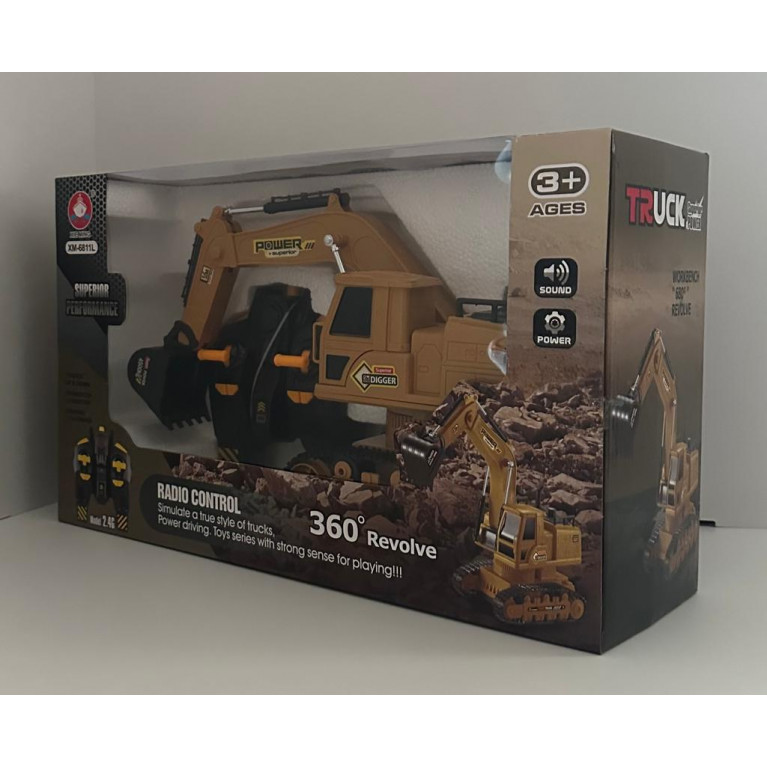 XM-6811L  Эскаватор р/у на акумул.в кор 41*12,8*24,5