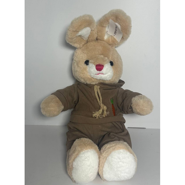Игрушка мягкая заяц в костюме 40 см t6665