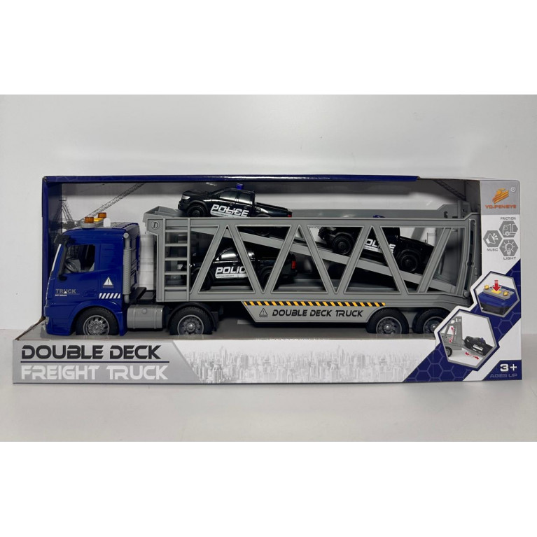 Игрушка грузовик автовоз  инерция , свет, звук  48*11*19 см PY8831B ккк  ллллл