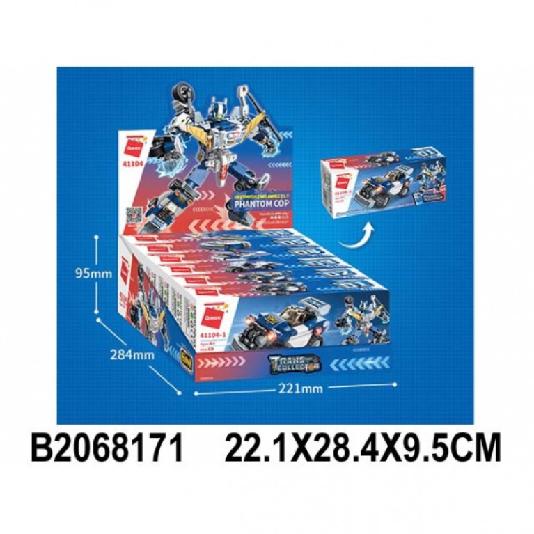 Конструктор пласт. робот в кор. в дисплее уп-6шт в кор.24уп