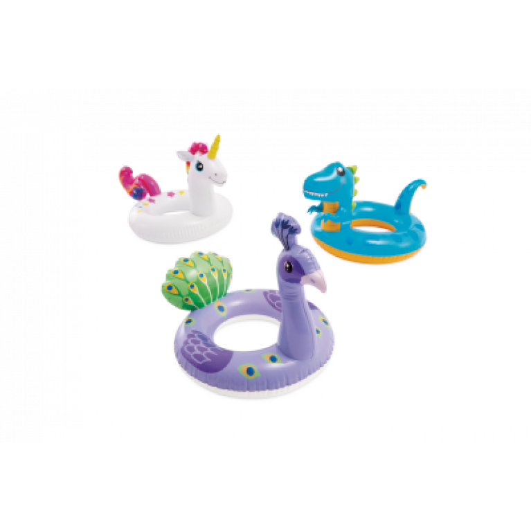 59221, Intex, Надувной круг "Большое чудо", от 3 до 6 лет, 3 вида, уп.1