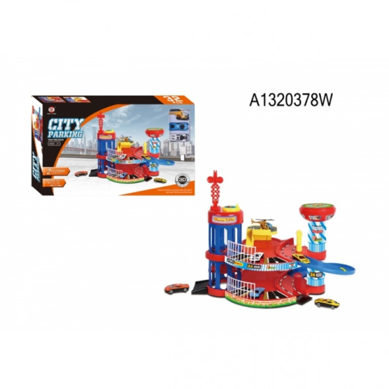 Парковка конструктор+авто в кор. в кор.12шт  8x58x35 см