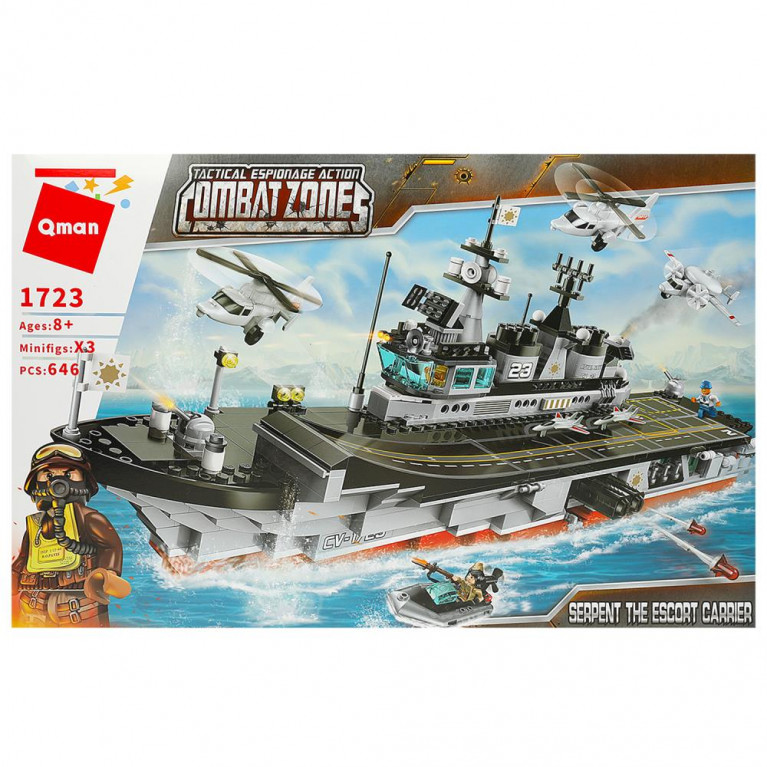 Конструктор пласт. морская база с фигурками, 646дет. в кор. в кор.9шт  1723 52*6,5*34 см