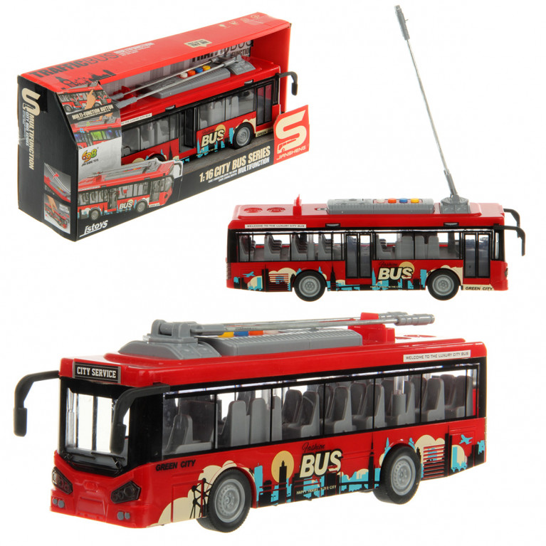 Игрушка троллейбус  свет, звук. инерция 33*9*14 см