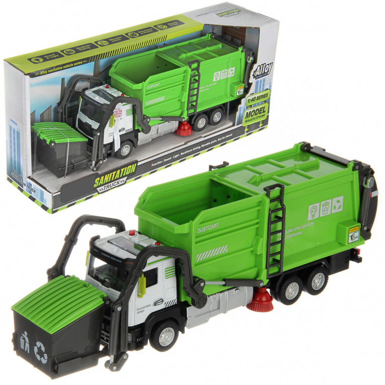 Машинка "Мусоровоз" металл 37.3х9.6х16.2 см. 135646