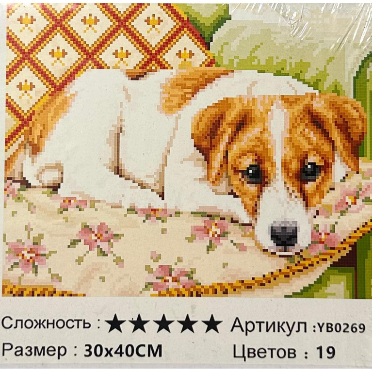 Алмазная мозаика 30*40 см   собака yb0269